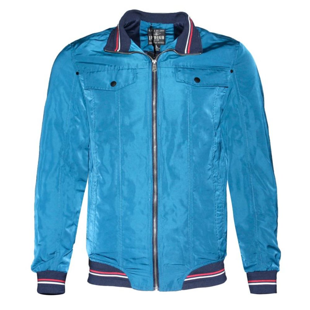 Mens Jacket  Front Side Button Pockets Slim Fit MILJ-615 Teal